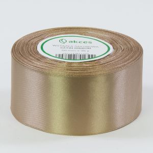 Wstążka satynowa Akces Złota kawowa, 38mm x 33m